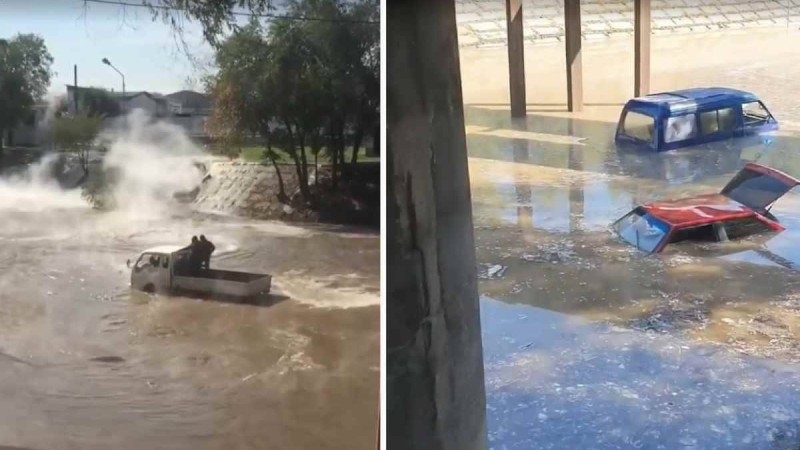 Көліктер батып қалған: Желіде Алматыда су басқан көшенің видеосы тарады
Видеодан судан бу шығып жатқаны көрінеді