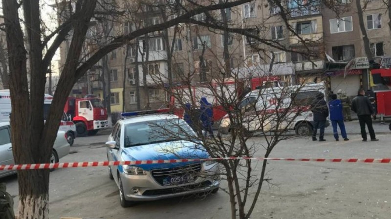 Тараздағы газ жарылған үйдің видеосы