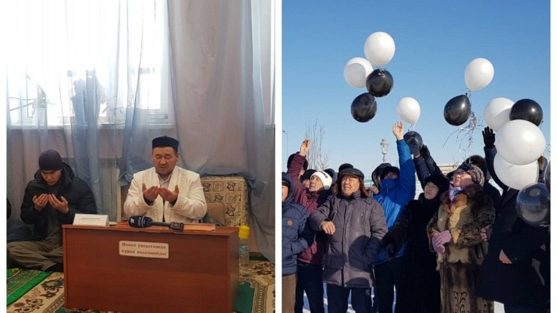 Ақтөбелік белсенділер бес періштенің әруағына құран бағыштап, көкке шар ұшырды (фото)