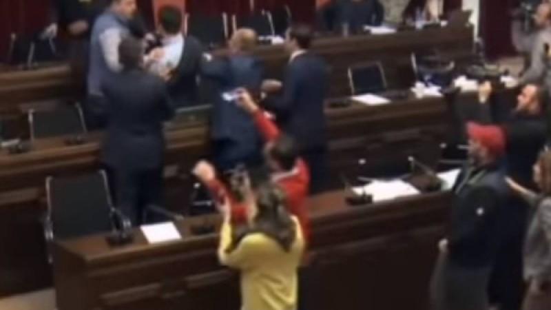 ​Парламент отырысында депутаттар жұдырықтасты |