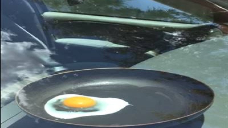 Ер адам жұмыртқаны ең ерекше әдіспен қуырды