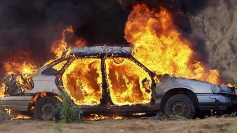 Атырау облысында жүргізушісі өз көлігінде тірідей өртеніп кетті