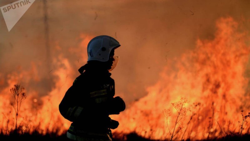 Түркістан облысында әскери бөлім маңынан өрт шықты