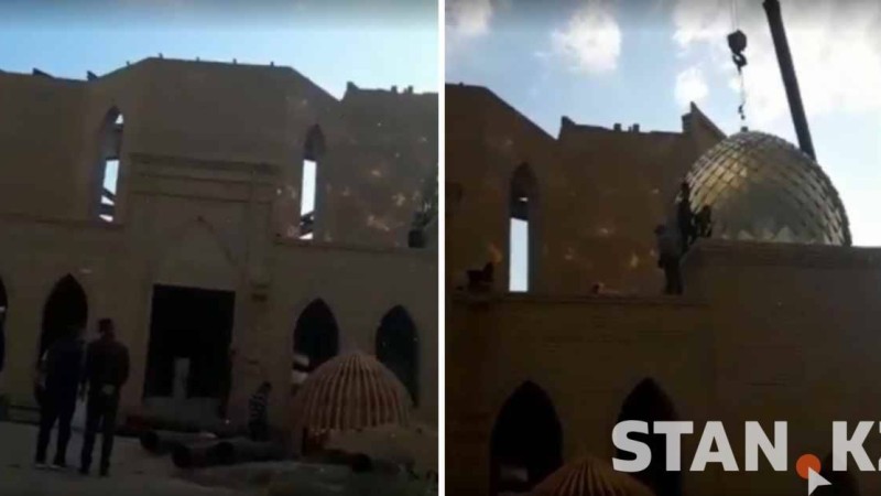 "Алланың нұры": Семейде жаңадан салынып жатқан мешіттің күмбезіне ғана жаңбыр жауды (видео) - Қазақстан жаңалықтары