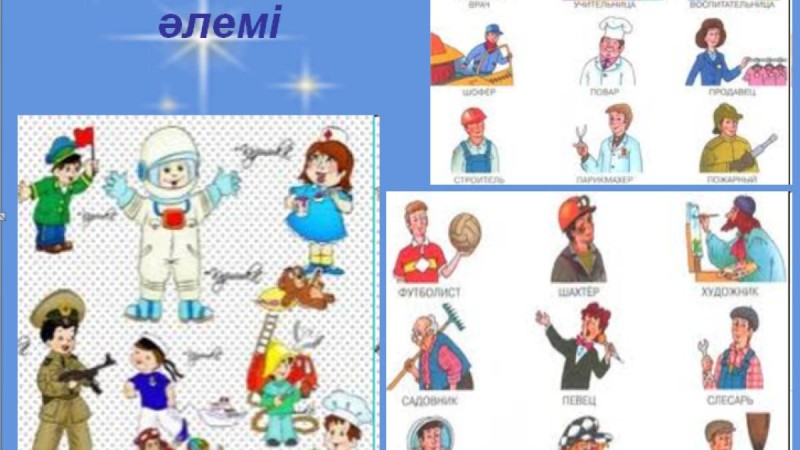 Презентация (слайд): Мамандықтар әлемі