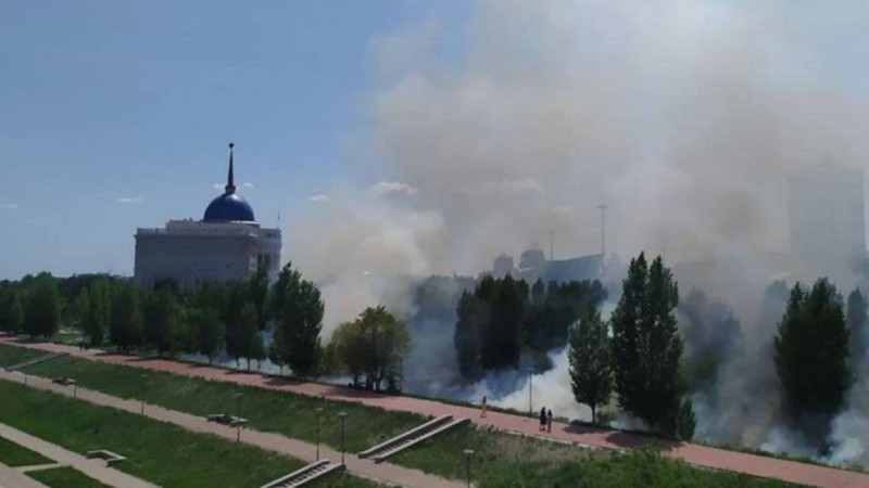 Ақорда көк түтіннің астында қалды – видео