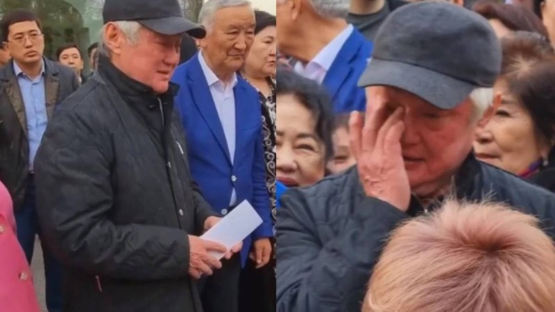 Бердібек Сапарбаев Жамбыл облысы тұрғындарымен қоштасу кезінде жылап жіберді