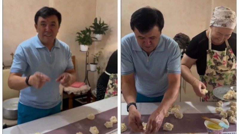 "Үлгі алыңдар": Заттыбек Көпбосынұлы әйеліне көмектесіп, көпшілікті сүйсінтті