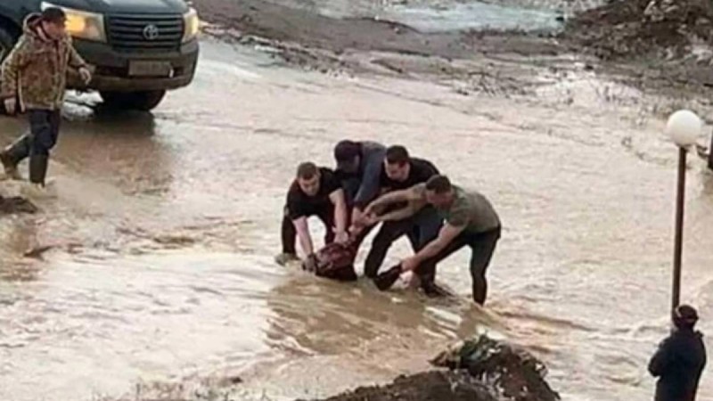 Ақтөбеде арыққа құлап, ағып кете жаздаған қызды құтқарғандар марапатталды