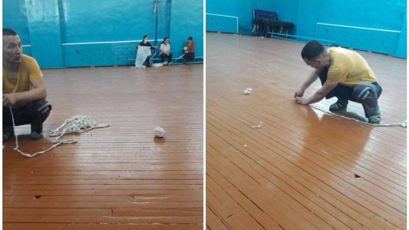 Мектептегі еденді мақтамен бітеу сәтін интернетке шығарған мұғалімге қысым көрсетілген