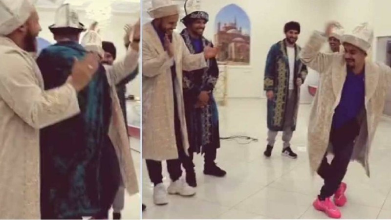 Бразилиялық футболшылар қазақтың шапанын киіп, Қаражорға биледі (видео)