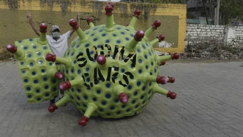 Үндістанда автоөндіруші коронавирус формасындағы машинаны жасады - Қазақстан жаңалықтары