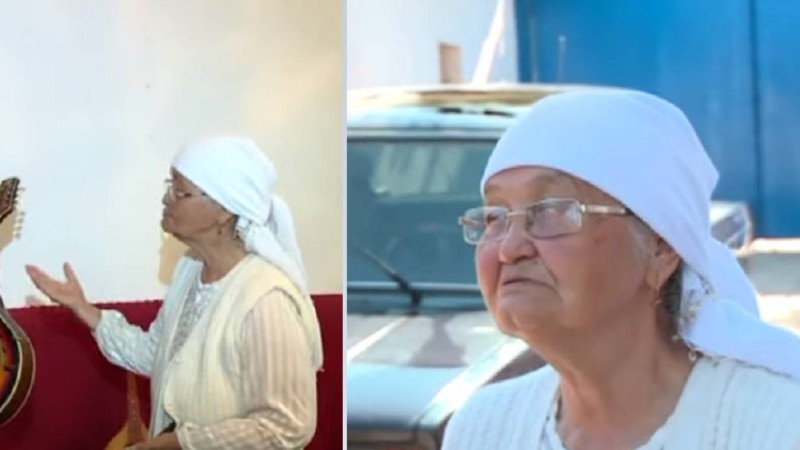 Түркістан облысында мандолинде ойнайтын әнші әжей тойға шығып, ақша тауып жүр (видео)