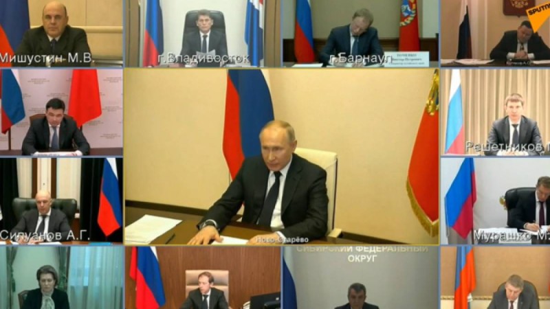 Путин коронавирусқа қатысты жиын өткізіп жатыр