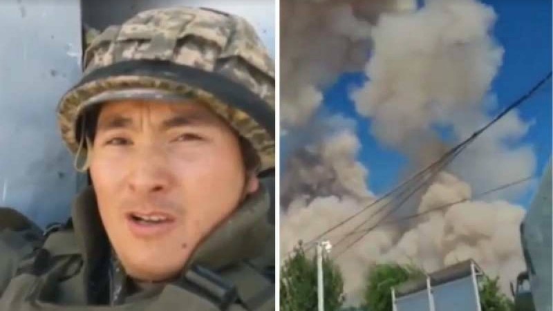 «Әке, ана, сіздерді жақсы көремін»: Әскери қызметкердің жарылыс кезіндегі видеосы жұрттың жүрегін ауыртты (видео)
Видеода әскери қызметкер эмоциясын жасыра алмады