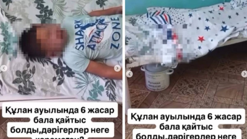 «Анасы да сол ауруханада жан тапсырған»: Жамбылда алты жастағы бала қайтыс болды.