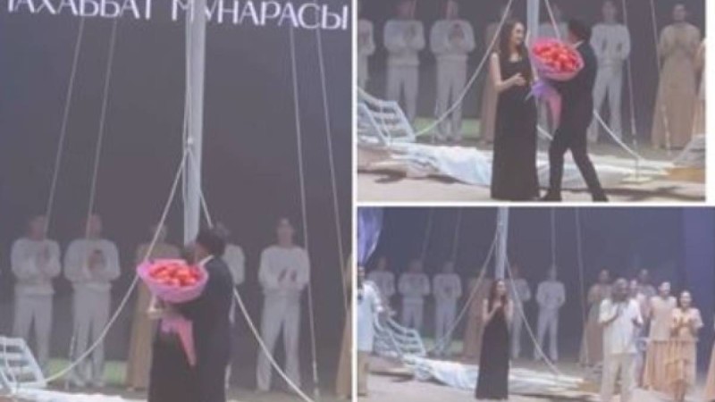 Жұлдызға 101 розасымен келген Қайрат Нұртас елді жылатты