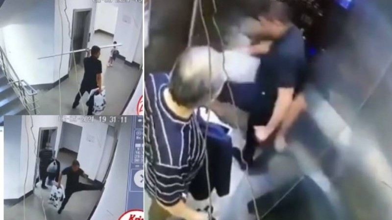 Лифтті ұрып, айнаны сындырды: Алматылық ер адамның видеосы жұртты шошытты