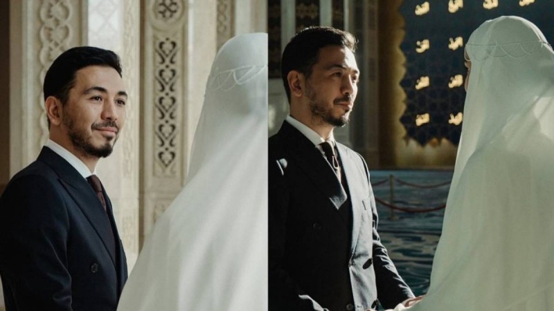 «Оранған хиджабтағы ару»: Актер Дәурен Айдарқұлов үшінші әйелін көрсетті (ФОТО)