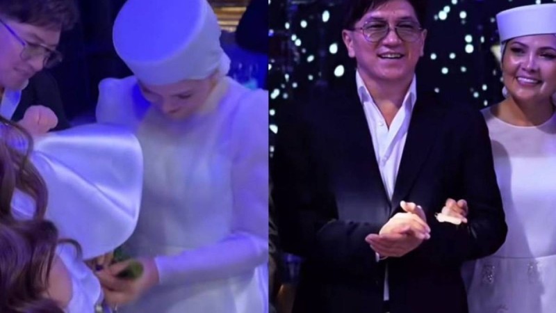 «Дәстүрді білмейді»: Сәкен Майғазиевтің әйелі тұсау кесемін деп сынға қалды (ВИДЕО) 