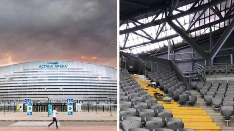 Матч кезінде "Астана Аренаның" шатыр опырылып түсті