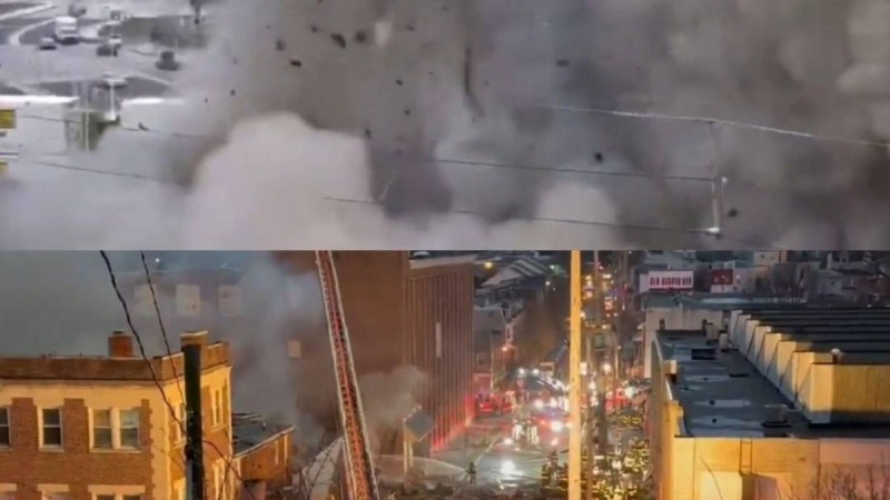 Шоколад фабрикасында үлкен жарылыс болды (видео)