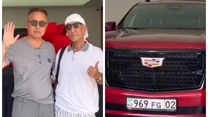 Тұрсен Алагөзов Өзбекстан әншісі Атхамбек Юлдашевқа көлік сыйлады