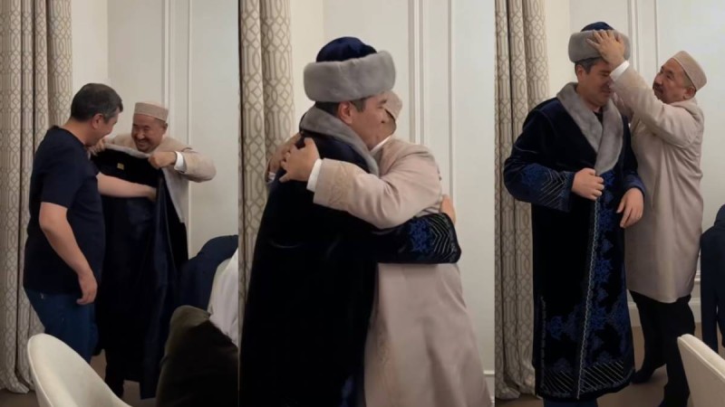 Нұрлан имам кәсіпкерге шапан жапты