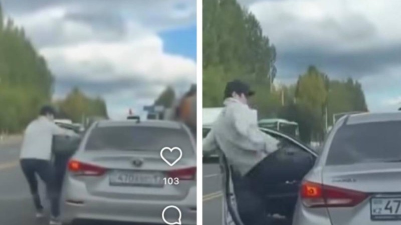 Жол үстіндегі дау: жүргізуші көлікті тепкені үшін жазаланды