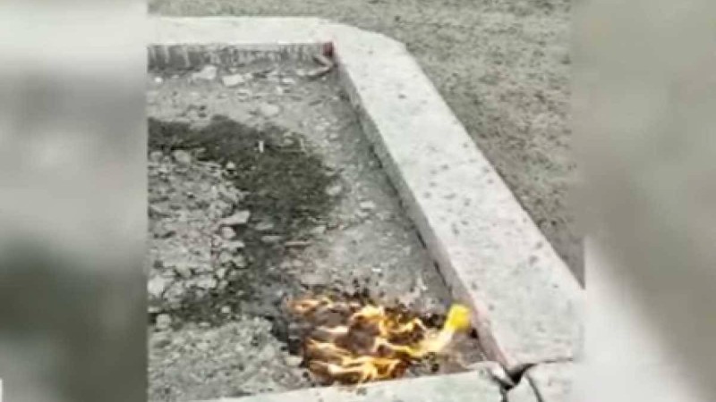 Кәріздегі жанып жатқан судың видеосы қостанайлықтарды шошытты