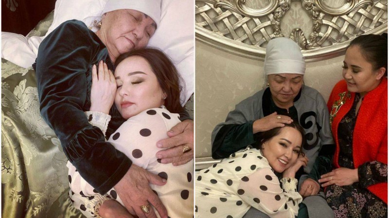 "Жұмақтың құшағында": Жазира Байырбекованың анасының қойнында жатқан суретті жұрттың жүрегін елжіретті
