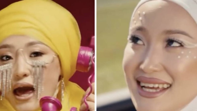 Хиджабпен ерекше образда бейнебаян түсірген әнші сынға қалды