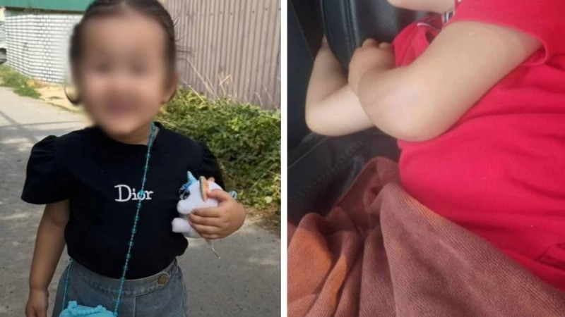 Талғарда ұрланған 2 жасар қыз ауруханаға жеткізіліп, тексеруден өтіп жатыр