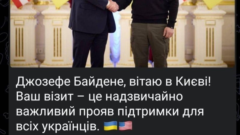 Джо Байден Киевке келіп, Зеленскиймен кездесті