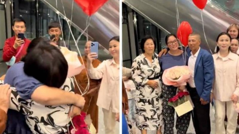 25 жылдан кейінгі қауышу: АҚШ-та өскен қазақ қызы туған ата-анасына оралды