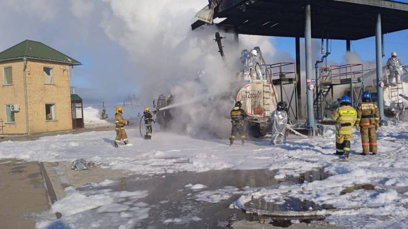 Көкшетауда жанармай құю бекетінде жарылыс болды (видео)