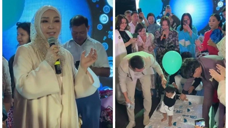 "Бриллиант жауған той": Айнұр Тұрсынбаева немересінің бір жасын дүркіретіп атап өтті