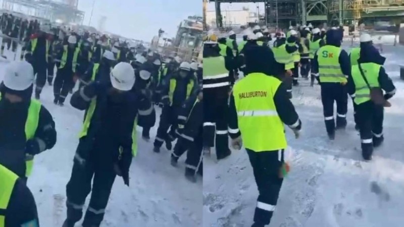 Теңізде мердігер компания жұмысшылары ереуілге шықты