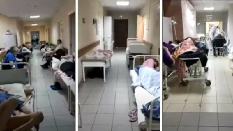 «Ауруханада орын жоқ»: Қазақстандықтар науқастар дәлізде жатқан видеоны талқылап жатыр