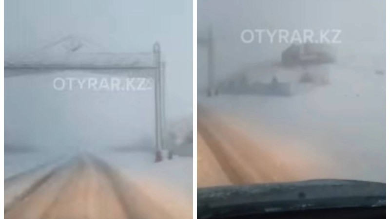 Түркістан облысында жаз жақындағанда қар жауып, жұртты таңғалдырды (видео)