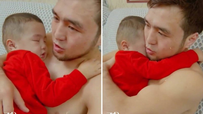 Баласынан жарысқа баруға сұранған Елдос Сметов жұртты сүйсіндірді (видео)