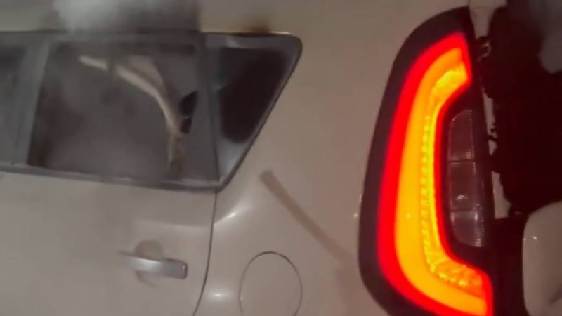 Атақты қазақстандық журналистің көлігі өртеніп кетті (видео)