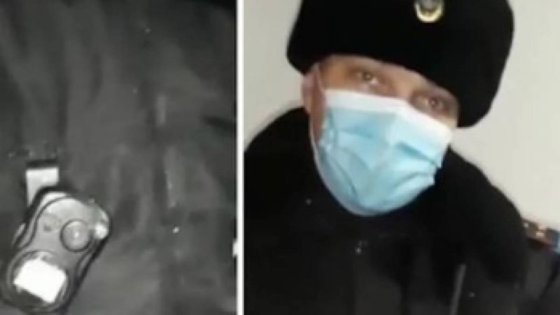 "Мен сенің қожайыныңмын": Әлеуметтік желіде полицей мен ер адамның видеосы тарап кетті