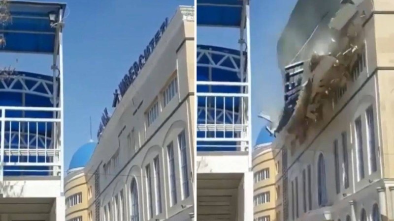 Қызылордадағы университет шатыры желге ұшты: Куәгерлер оқиғаны видеоға түсіріп алған