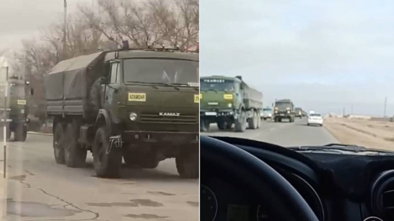 Маңғыстауда көптеген әскери техника бой көрсетті