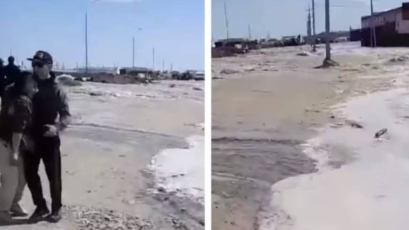 "Үйім суға кетіп жатыр": Құлсары қаласында өкіріп жылаған әйелдің видеосы тарап жатыр (видео)