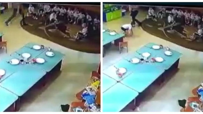 Өскеменде балабақша тәрбиешісі бүлдіршіндерді еденге лақтырған