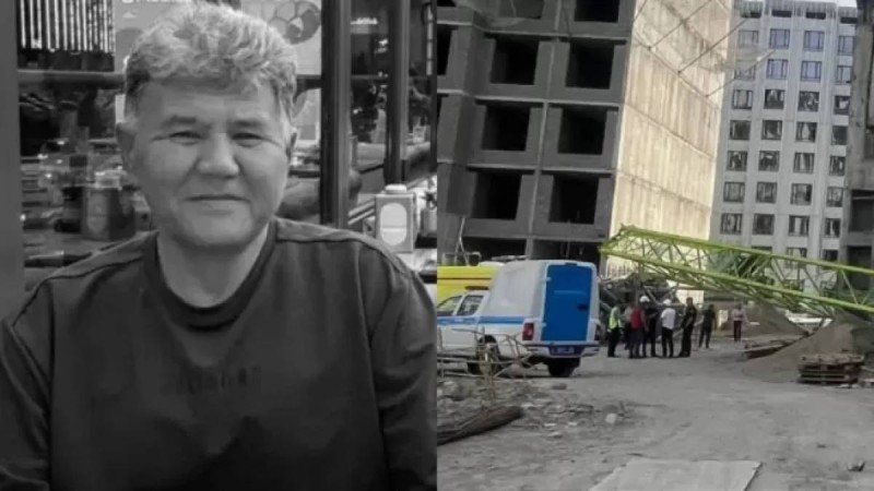 Алматыда құрылыс алаңында кран құлап, бір адам қаза тапты