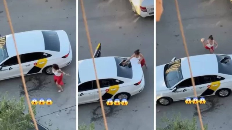 Шымкентте такси жүргізушісін тырнап, көлігін бүлдіріп кеткен әйел адамның үстінен іс қозғалды (ВИДЕО)