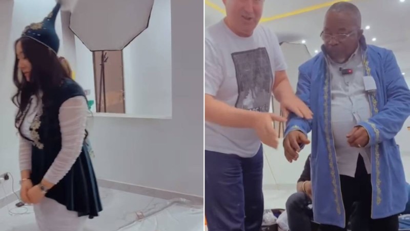 Уыстап ақша шашты: Тағы бір қазақ қызы африкалыққа тұрмысқа шықты (ВИДЕО)